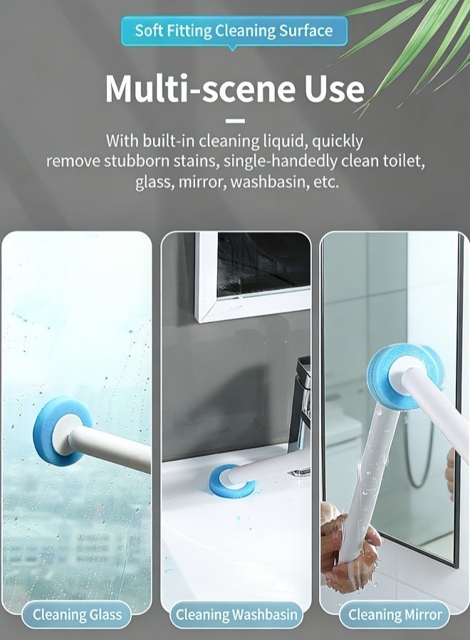 ecoco Disposable Toilet Brush (Wall Mounted Toilet Brush+8 Ocean Fragrance Brush Heads), Household Brush Wall Mounted Dead Angle Cleaning Toilet Brush - Image 3