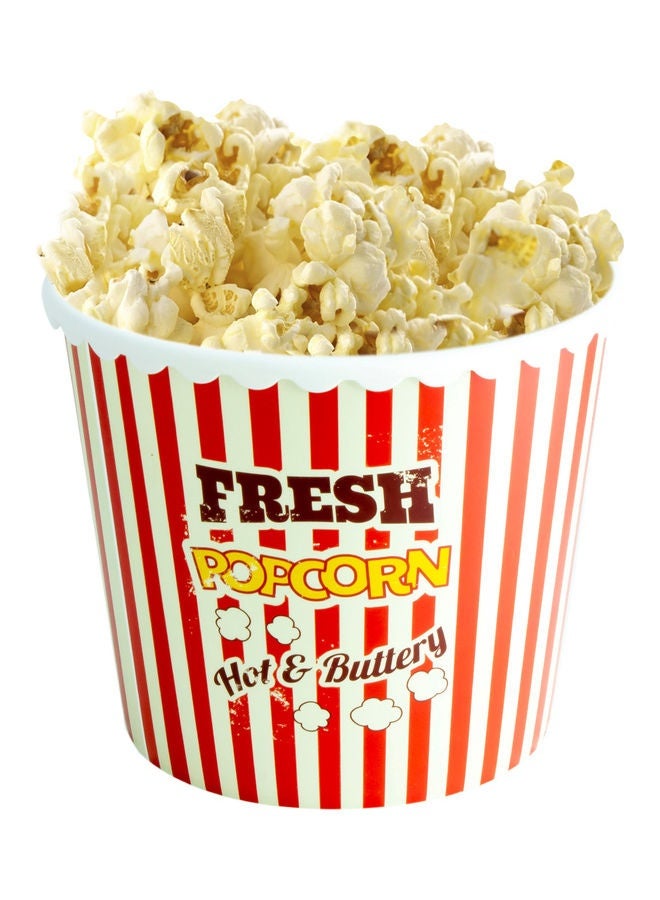 HEREVIN Fresh Popcorn Retro Snack Bowl - Large 2.3L Reusable Popcorn & Chips Container for Movie Nights, Parties, and Family Fun - Image 2