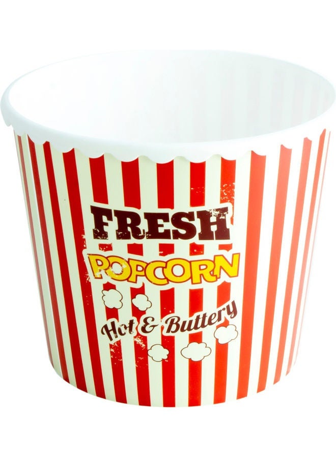 HEREVIN Fresh Popcorn Retro Snack Bowl - Large 2.3L Reusable Popcorn & Chips Container for Movie Nights, Parties, and Family Fun - Image 3