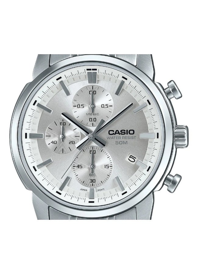 CASIO Mens Silver Dial Silver Band Watch MTP-E510D-7AVDF - Image 3