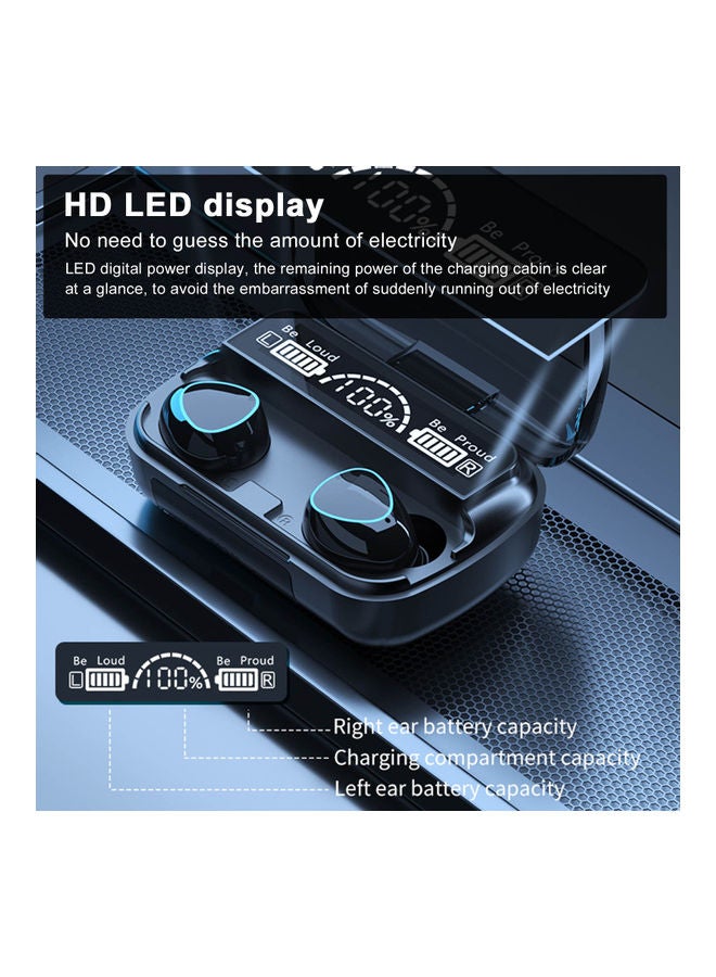 NIBEMINENT Bluetooth 5.1 Wireless Earbuds Black  - Image 2