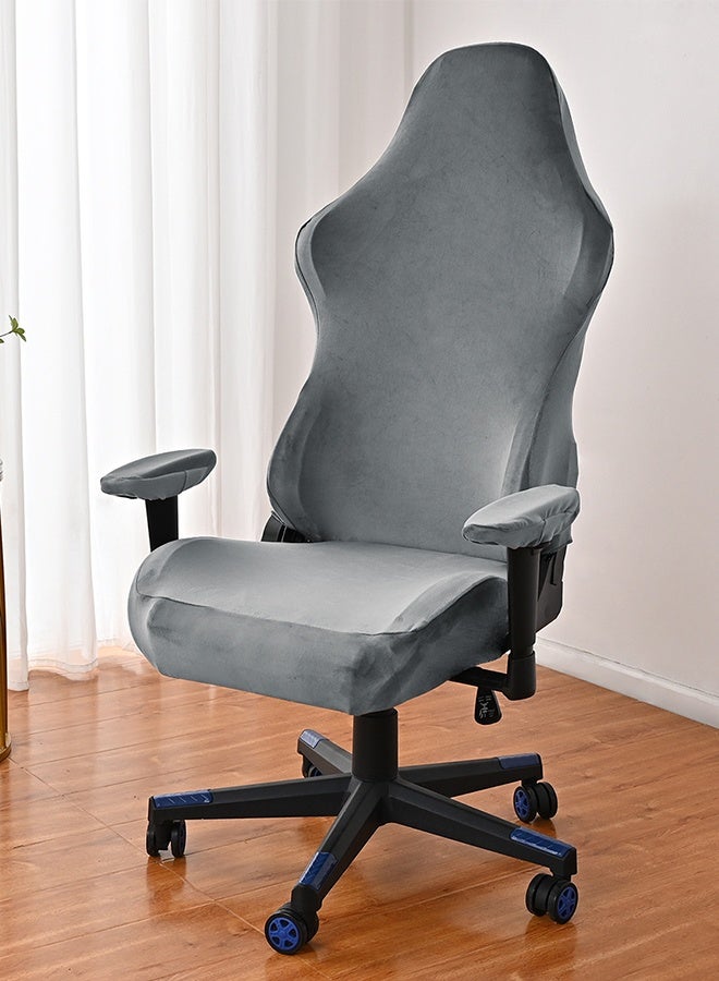 DUNISO أغطية كراسي الألعاب، أغطية قابلة للغسل لكراسي الكمبيوتر، أغطية انزلاقية مريحة لكرسي الألعاب، غطاء حماية قابل للتمدد مع غطاء مساند للذراعين للكرسي، الكرسي الدوار، كرسي الألعاب، كرسي رئيس الكمبيوتر - Image 5