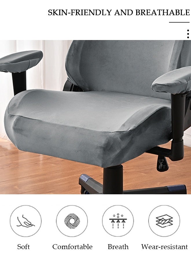 DUNISO أغطية كراسي الألعاب، أغطية قابلة للغسل لكراسي الكمبيوتر، أغطية انزلاقية مريحة لكرسي الألعاب، غطاء حماية قابل للتمدد مع غطاء مساند للذراعين للكرسي، الكرسي الدوار، كرسي الألعاب، كرسي رئيس الكمبيوتر - Image 4