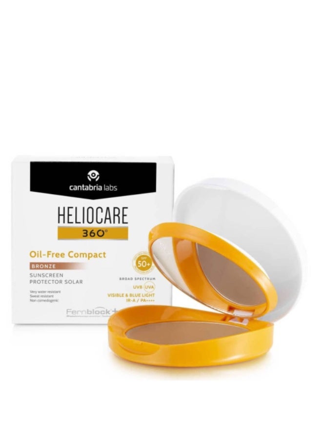 هيليوكير 360º كريم أساس مضغوط خالٍ من الزيوت بعامل حماية من الشمس 50+ برونزي 10 جم - Image 1