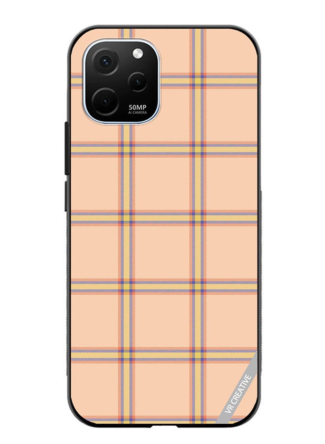 VR CREATIVE Protective Case Cover For Huawei Enjoy 50z Check Seamless Pattern In Beige Vector Design Multicolour - Image 1