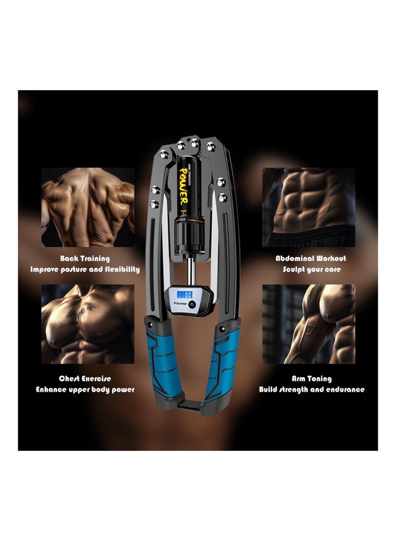 SOLARAE Arm Exercise Equipment Chest Workout, Hydraulic Power Twister 10 Gears Adjustable 22-440lbs, Chest Exerciser for Men, Arm Workout Equipment, Handle Wear-Resistant Non-Slip PU Soft Rubber - Image 5