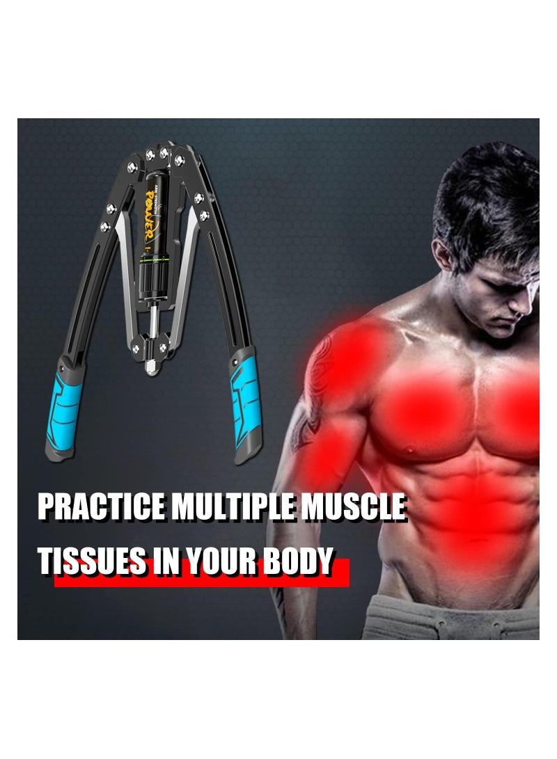 SOLARAE Arm Exercise Equipment Chest Workout, Hydraulic Power Twister 10 Gears Adjustable 22-440lbs, Chest Exerciser for Men, Arm Workout Equipment, Handle Wear-Resistant Non-Slip PU Soft Rubber - Image 2