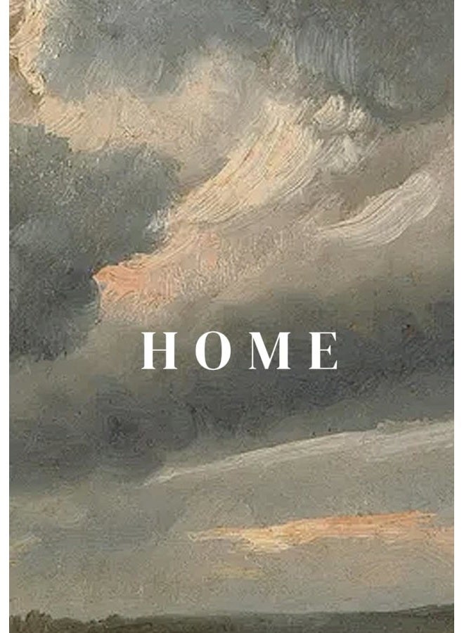 Hardback Home Decor Stackable Blank Paged Coffee Table Book: Artistic Grey Landscape Design