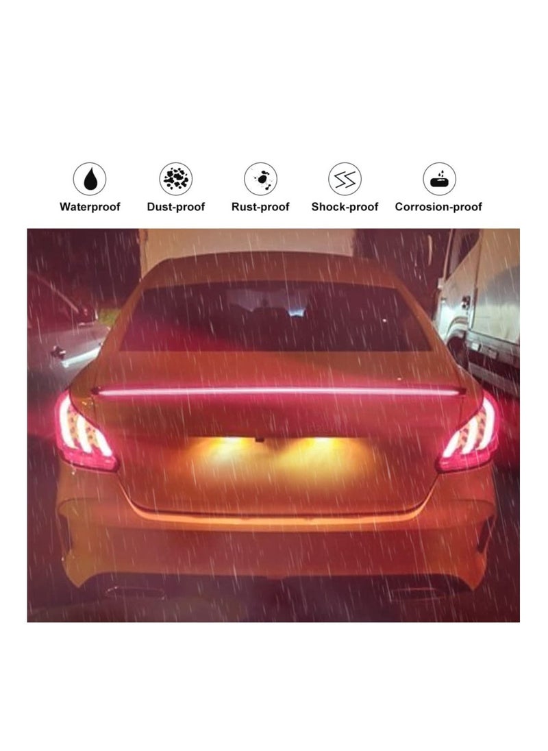 Royal - Led Spoiler Universal Rearlip Kit Mily Rubber Strip WaterProof Material Delicate and Textured Wear-resistant and Scratch-resistant Multiple modes Bright Carbon Brazing pattern Good Flexibility - Image 1
