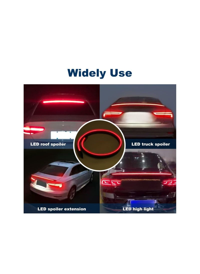 Royal - Led Spoiler Universal Rearlip Kit Mily Rubber Strip WaterProof Material Delicate and Textured Wear-resistant and Scratch-resistant Multiple modes Bright Carbon Brazing pattern Good Flexibility - Image 1