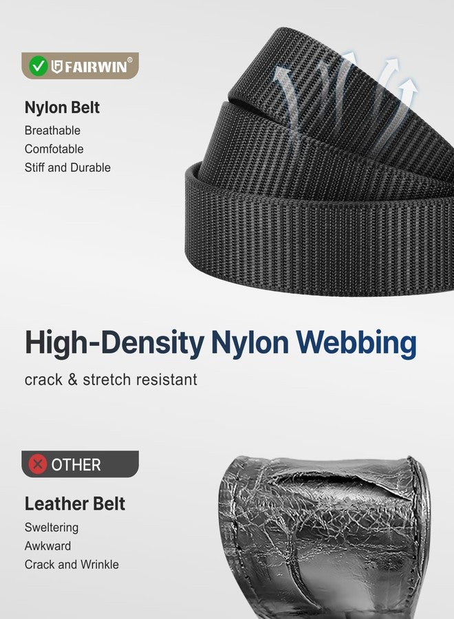 FAIRWIN Ratchet Belts for Men - Nylon Web Belt for Golf Tactical Work Casual, Adjustable Webbing with Ratcheting Buckle - Image 5