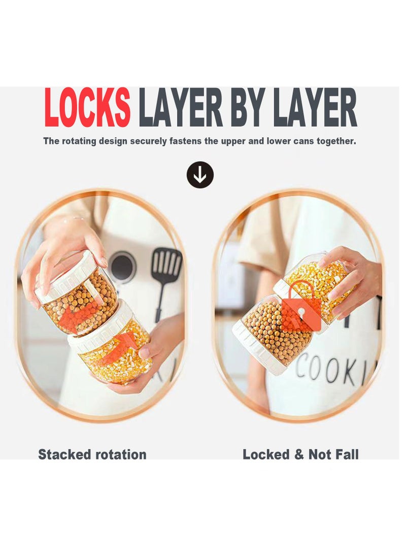 Excefore Glass Jars with Screw Airtight Lids, Cute Wide Mouth Bottle Glass Storage Jars with Lids for Food Candy Grain Kitchen, Cat Claws Overnight Oats Containers Jars Small Stackable Canning Jar, Set of 3 - Image 4