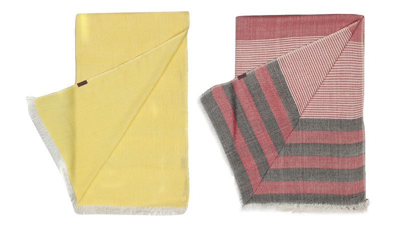 Flyer female Women's Stole/Scarf Colour- Yellow & Purple And Pink & Grey Soft Viscose Ethnic Scarves Pack Of 2 St-08-St-13 - Image 5