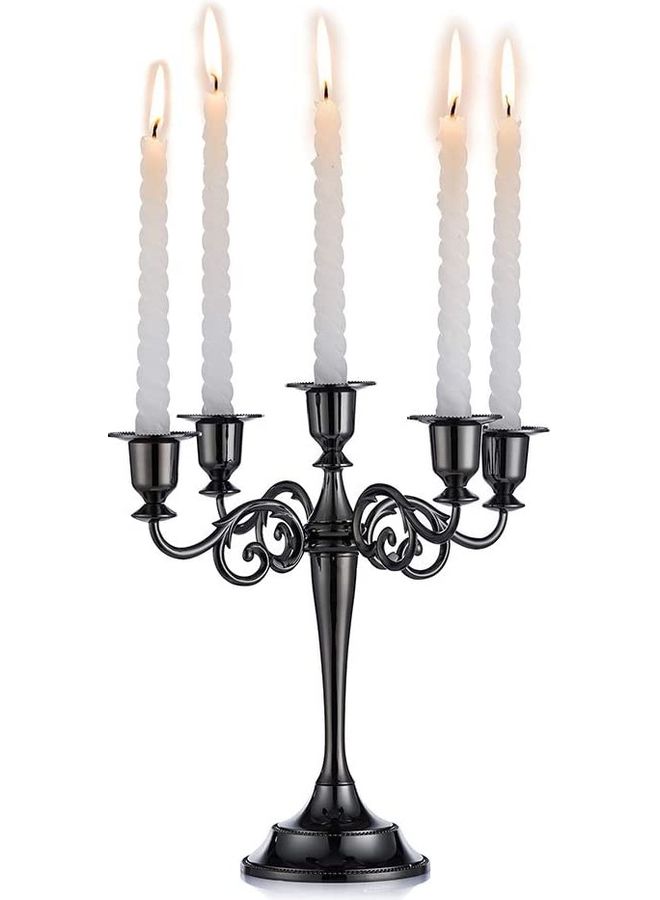 Decorative Candle Holder Black 27cm - Image 2