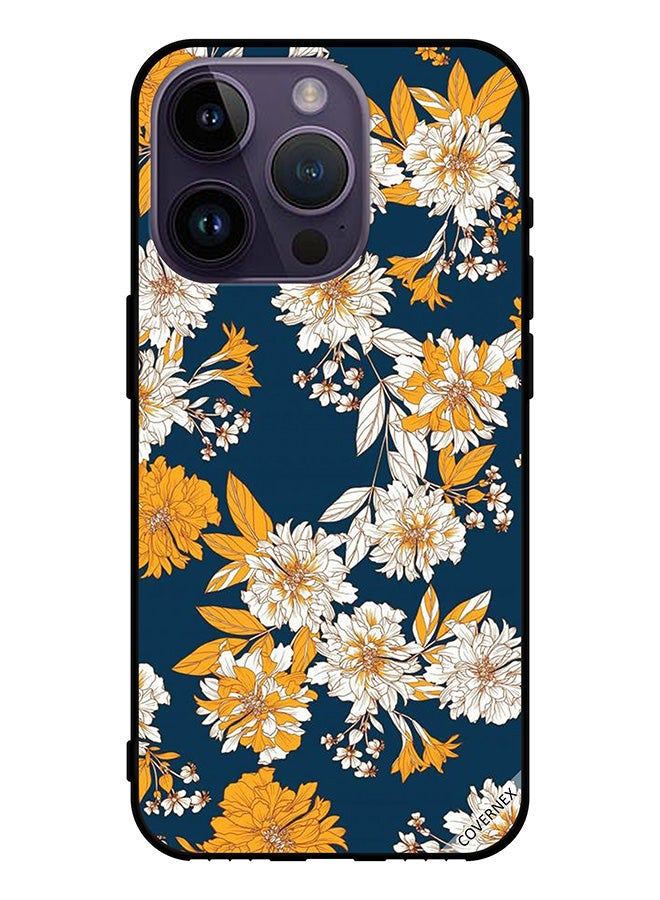 Covernex Protective Case Cover For Apple iPhone 14 Pro Flowers & Leaves Wallpaper - Image 1