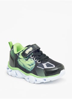MARVEL Marvel Hulk Print Shoes with Hook and Loop Closure  - Image 1