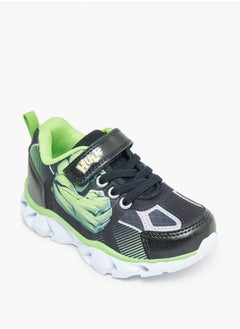 MARVEL Marvel Hulk Print Shoes with Hook and Loop Closure  - Image 4