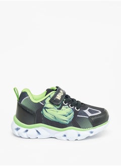 MARVEL Marvel Hulk Print Shoes with Hook and Loop Closure  - Image 3