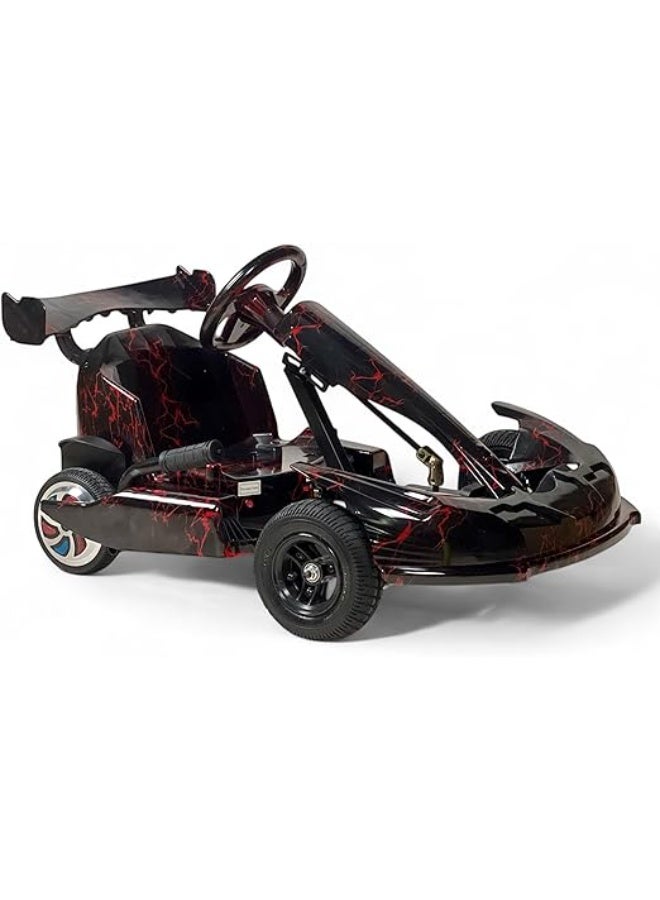 البدر سيارة كارتينج دريفت للاطفال من البدر، سياره كهربائية كريزي دريفت 36 فولت مع عجلات LED، موسيقى بلوتوث، 3 سرعات وعكسية، فرامل اليد، لعبة ركوب كهربائية بنمط سباق للاولاد والبنات - Image 1