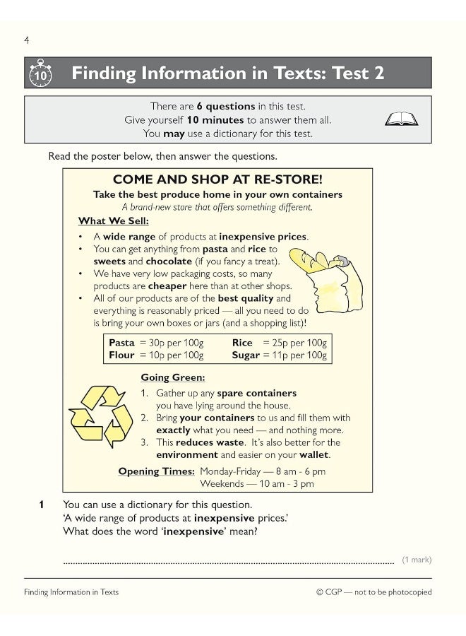 Functional Skills English: Edexcel Entry Level 3 - 10-Minute Tests - Image 5