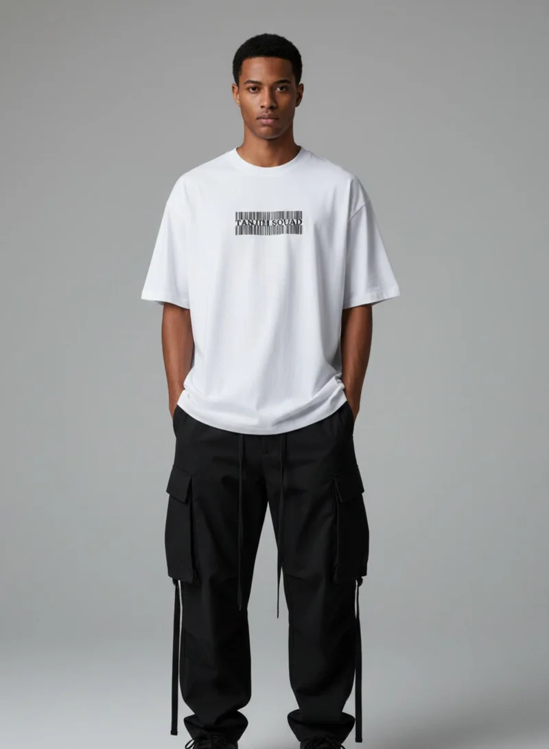 Tanjim Squad BARCODE TEE WHITE