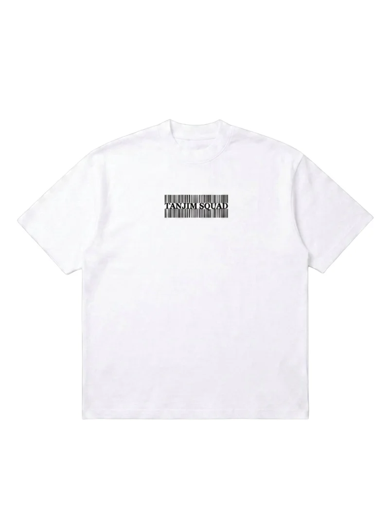 Tanjim Squad BARCODE TEE WHITE