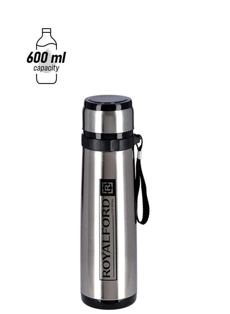 Royalford Vacuum Water Bottle Silver 600ml - Image 1