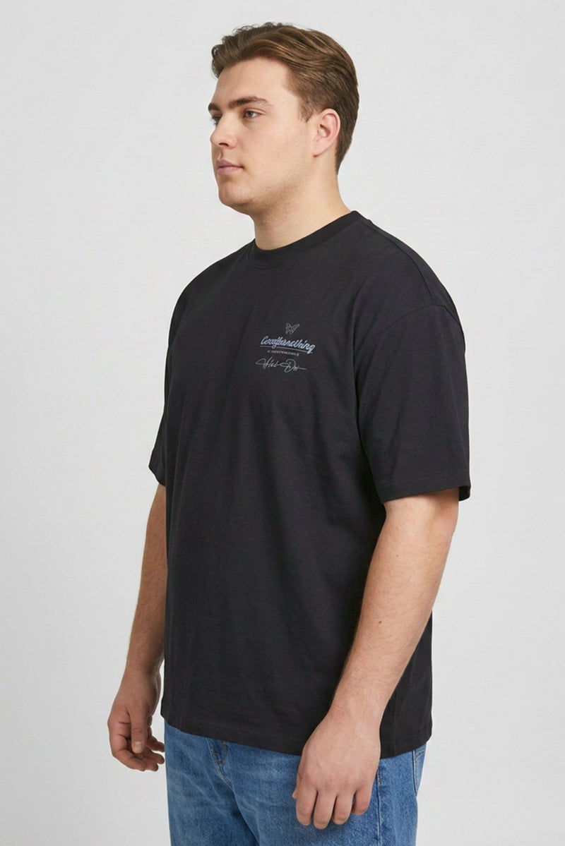 GOOD FOR NOTHING Men Crew Neck Short Sleeve Graphic Print T-Shirt, Black - Image 3