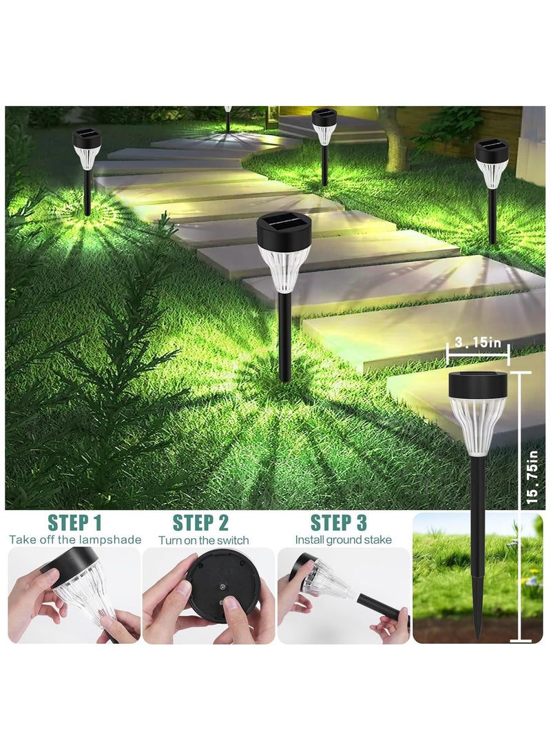 10 Pack Solar Pathway Lights,LED Outdoor Waterproof, Auto On/Off Solar Garden Lights for Yard, Lawn, Walkway & Driveway Landscape Lighting - Image 5