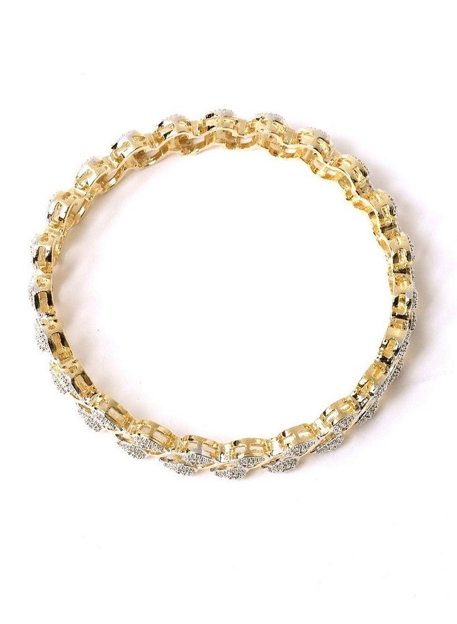 YouBella أساور ذهبية مطلية بالألماس الأمريكي من يوبيلا للنساء والفتيات (2.8) - Image 4