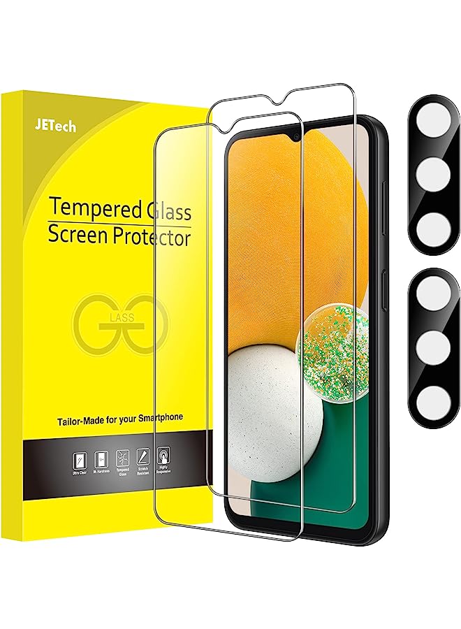 جي تيك واقي الشاشة لـ Samsung Galaxy A13 / A13 5G مع واقي عدسة الكاميرا ، والفيلم الزجاجي المقسى ، واضحة HD ، و 2 عبوة لكل منهما - Image 1