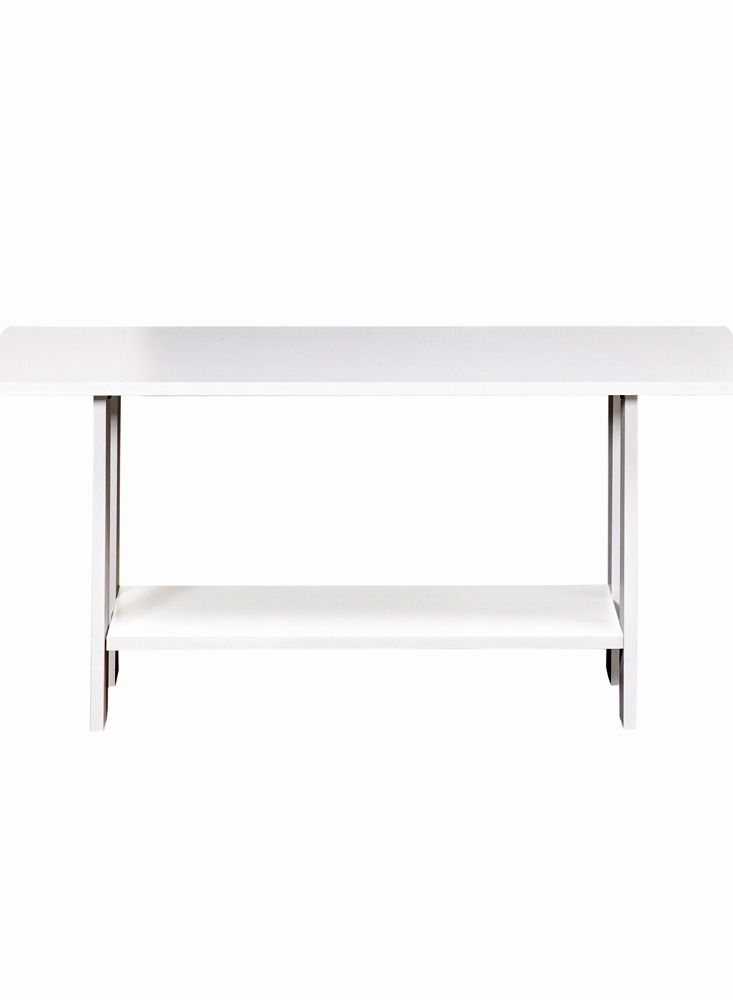 WT-EASYCARE طاولة قهوة خشبية ذات قاعدة متينة، قطعة مركزية مستطيلة الشكل للاستخدام في غرفة المعيشة والمكتب - Image 1