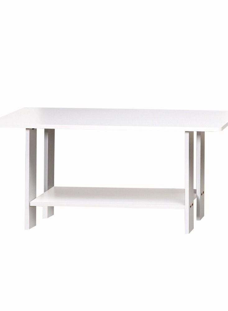 WT-EASYCARE طاولة قهوة خشبية ذات قاعدة متينة، قطعة مركزية مستطيلة الشكل للاستخدام في غرفة المعيشة والمكتب - Image 2