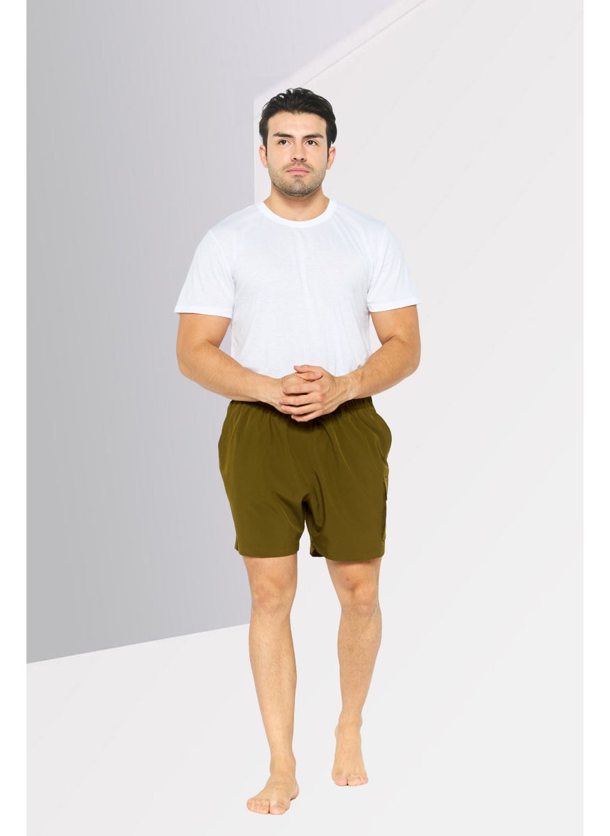 DKNY Men Brand Logo Board Short, Olive  - Image 2