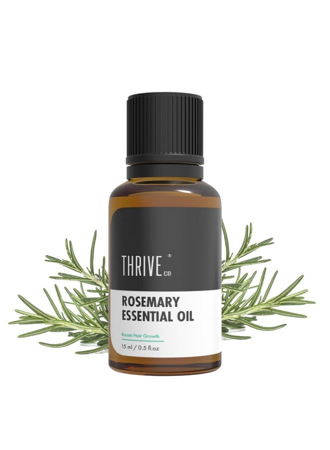THRIVECO Rosemary Essential Oil For Hair Growth & Hair Fall Control | Reduces Hair Breakage & Improves Scalp Health | 100% Pure, Certified Organic & Natural | With Vitamin E | For Men & Women | 15Ml - Image 1