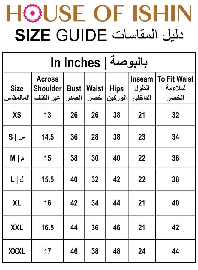 آي شين طقم كورتا نسائي أبيض مزخرف بطول كامل بقصة بالازو عادية من القطن % - Image 4