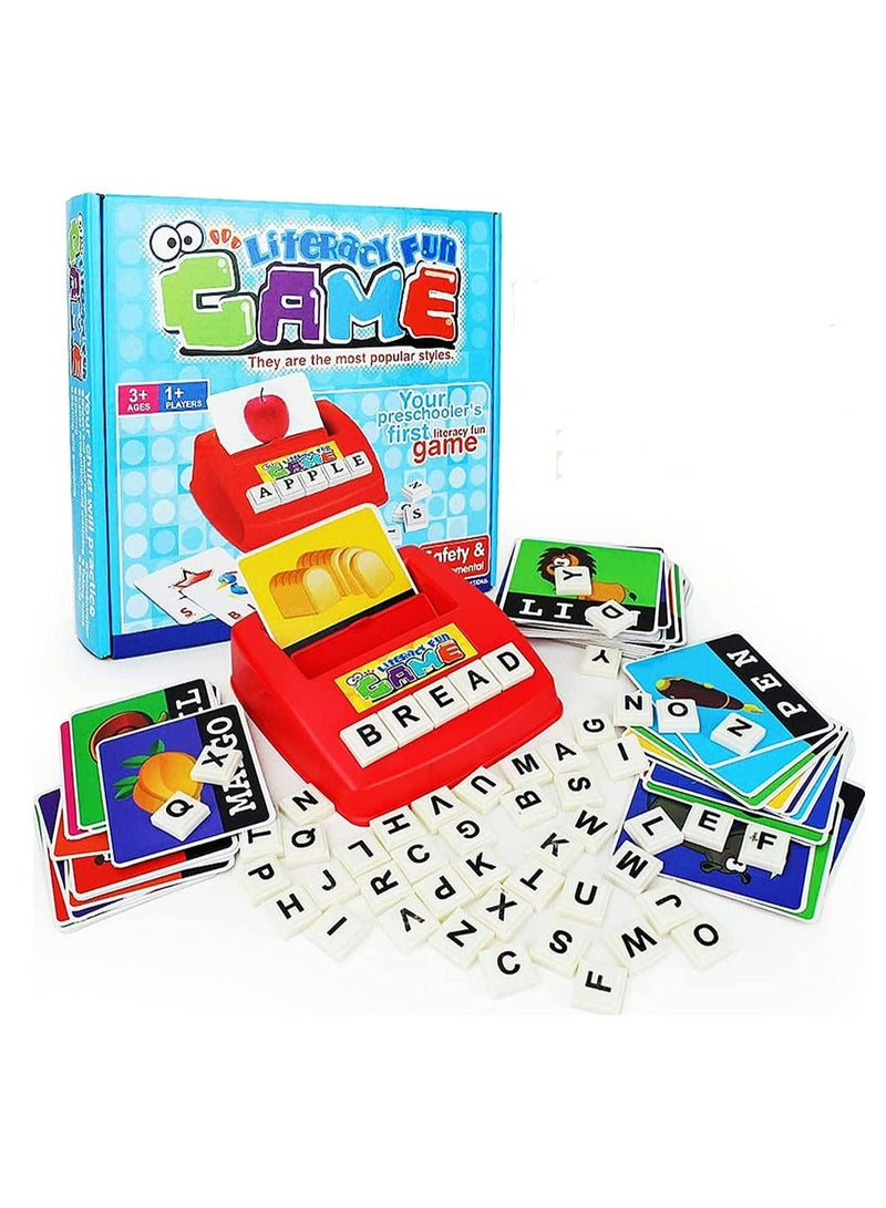 Learning Toys for Kids Matching Letter Game Educational Toys with Flash Cards Spelling Game - Image 1