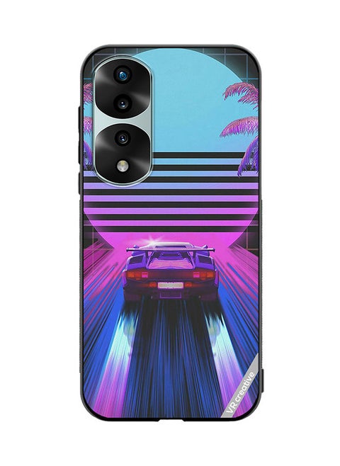 Protective Case Cover For Honor 70 Pro plus Retro Synthwave Ps4 Design Multicolour