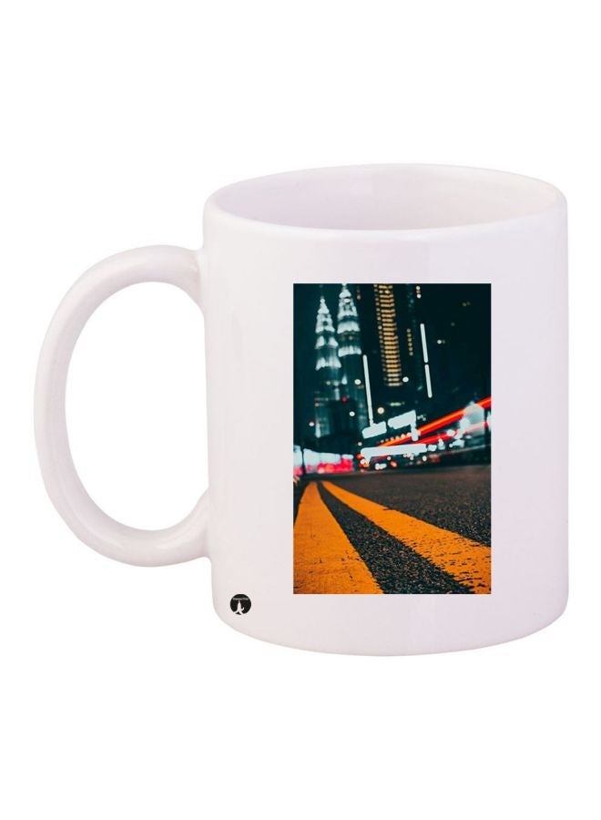 RYN City Printed Coffee Mug White/Grey/Yellow 11ounce