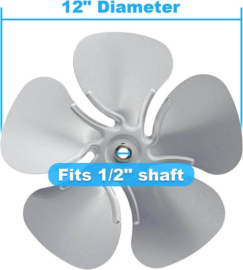 superbobi FB99100 Attic Fan Blade Propeller 12 32 Degree 5 Blade for 12 shaft - Image 4