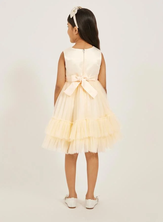 Styli Ruffled Tulle Party Dress