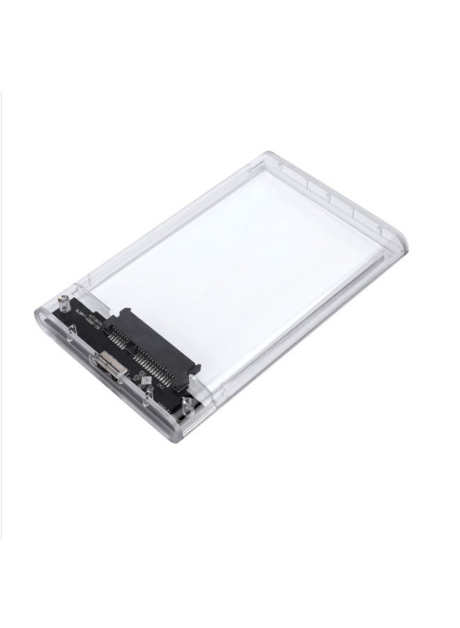 USB3.0 Transparent Mobile Hard Disk Box 2.5 Inch Laptop SATA Serial Port Drive Solid State SSD-Colour:Type-c 3.1 Black  - Image 3