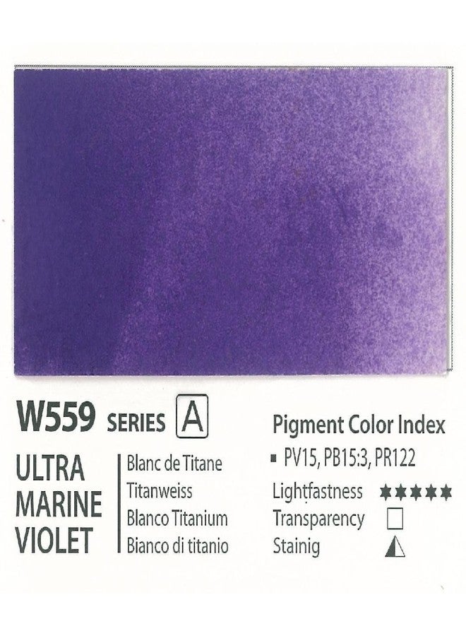 Mijello Gold Class Water Color, 15ml, Ultra Marine Violet - Image 2