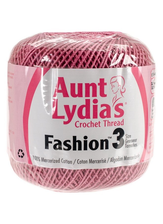Aunt Lydia Coats Crochet Aunt Lydia'S Fashion Crochet Cotton Size 3 Warm Rose  - Image 1