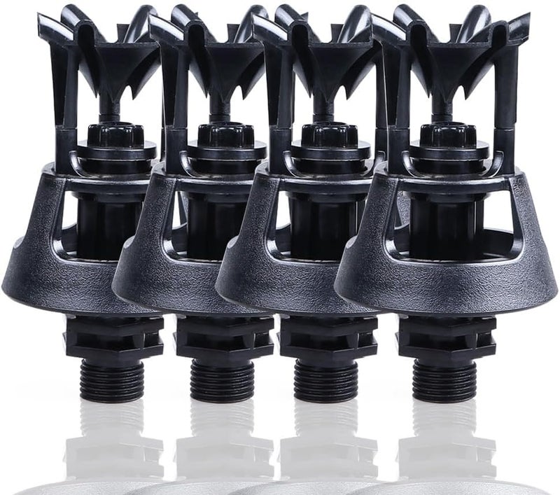 APPSTER 5pcs 360 Degrees Rotating Water Sprinkler Head for Garden Agriculture Irrigation Lawn Pipes Poultry Farm Greenhouse Gardening Accessories- Male Thread 1/2" (Pack of 5pcs) - Image 1