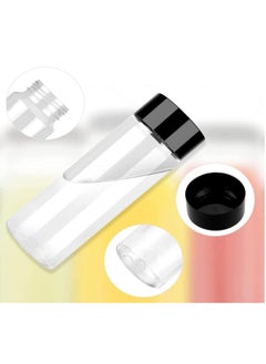 FUFU 12Pcs 10oz  Clear  Plastic Juice Bottles with Black Lids  Plastic Smoothie Bottles Ideal for Juice, Milk, Homemade  - Image 3