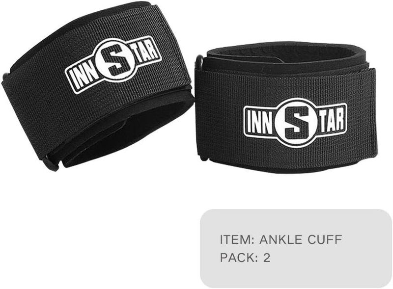 INNSTAR Cable Handles Gym Equipment, Resistance Band Handles with Solid ABS Core Grips, D Handle Cable Attachment, Heavy Duty Exercise Handles, Cable Machine Handles - Image 1