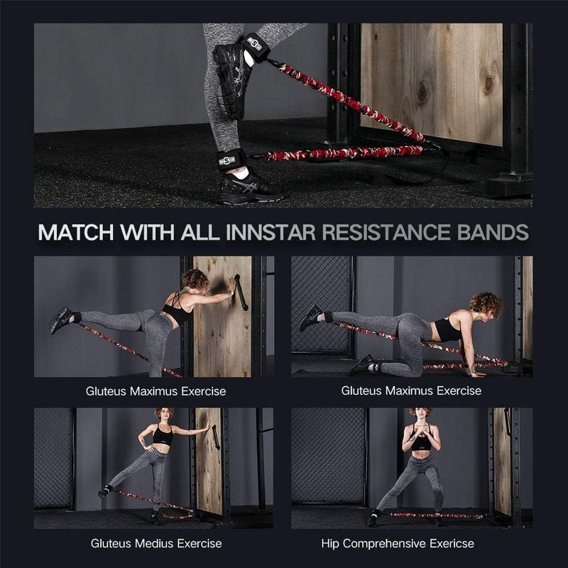 INNSTAR Cable Handles Gym Equipment, Resistance Band Handles with Solid ABS Core Grips, D Handle Cable Attachment, Heavy Duty Exercise Handles, Cable Machine Handles - Image 2
