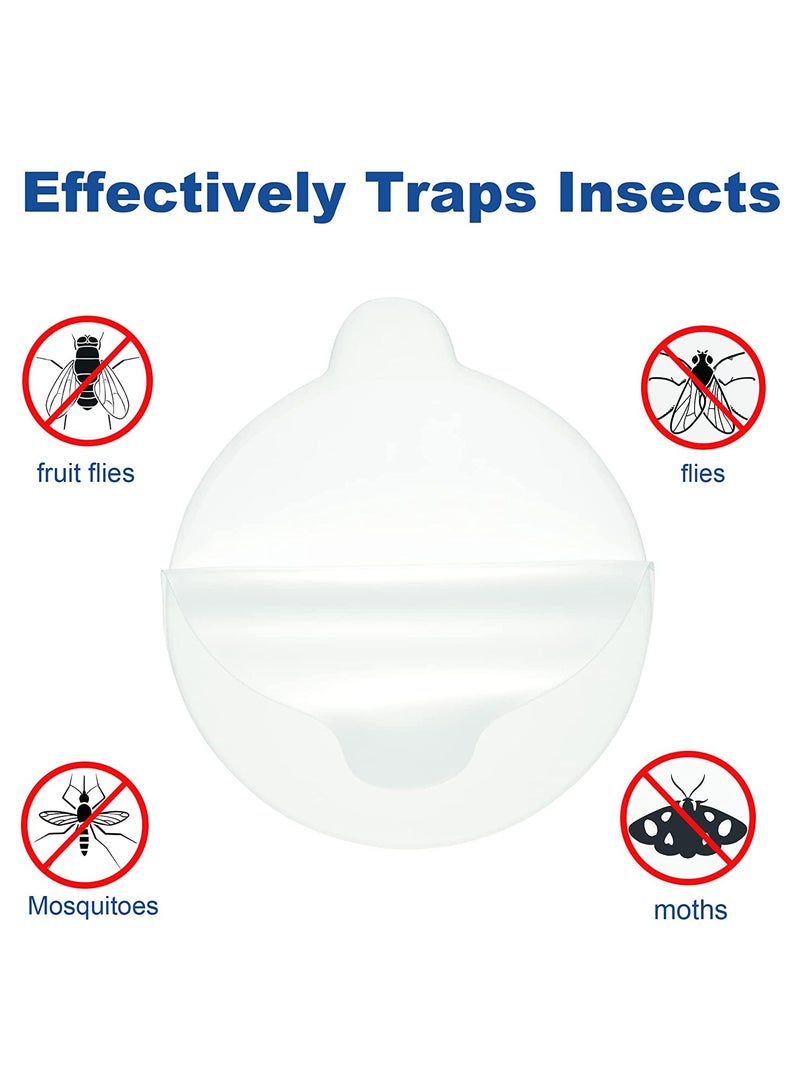 24 قطعة 4.3 بوصة وسادة لزجة مناسبة كاتشي ، فينون ، وأنواع أخرى من الحشرات في الأماكن المغلقة ، الذباب ، البعوض ، الحشرات الماسك البعوض مصباح ، فخ البراغيث ملء - Image 3