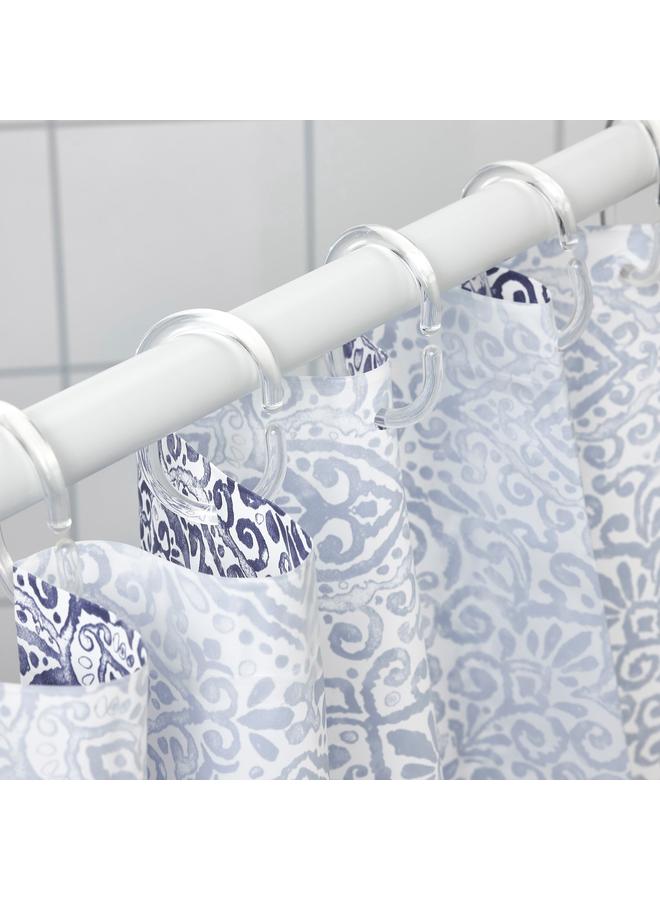 erorex Shower curtain, white/blue, 180x200 cm - Image 2